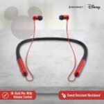 Reconnect Disney Mickey Mouse Neckband Wireless Earphone, Sweat resistant, 8hrs playtime, Bluetooth, Multipairing tech, Magnetic earbuds- DBTE301 MY