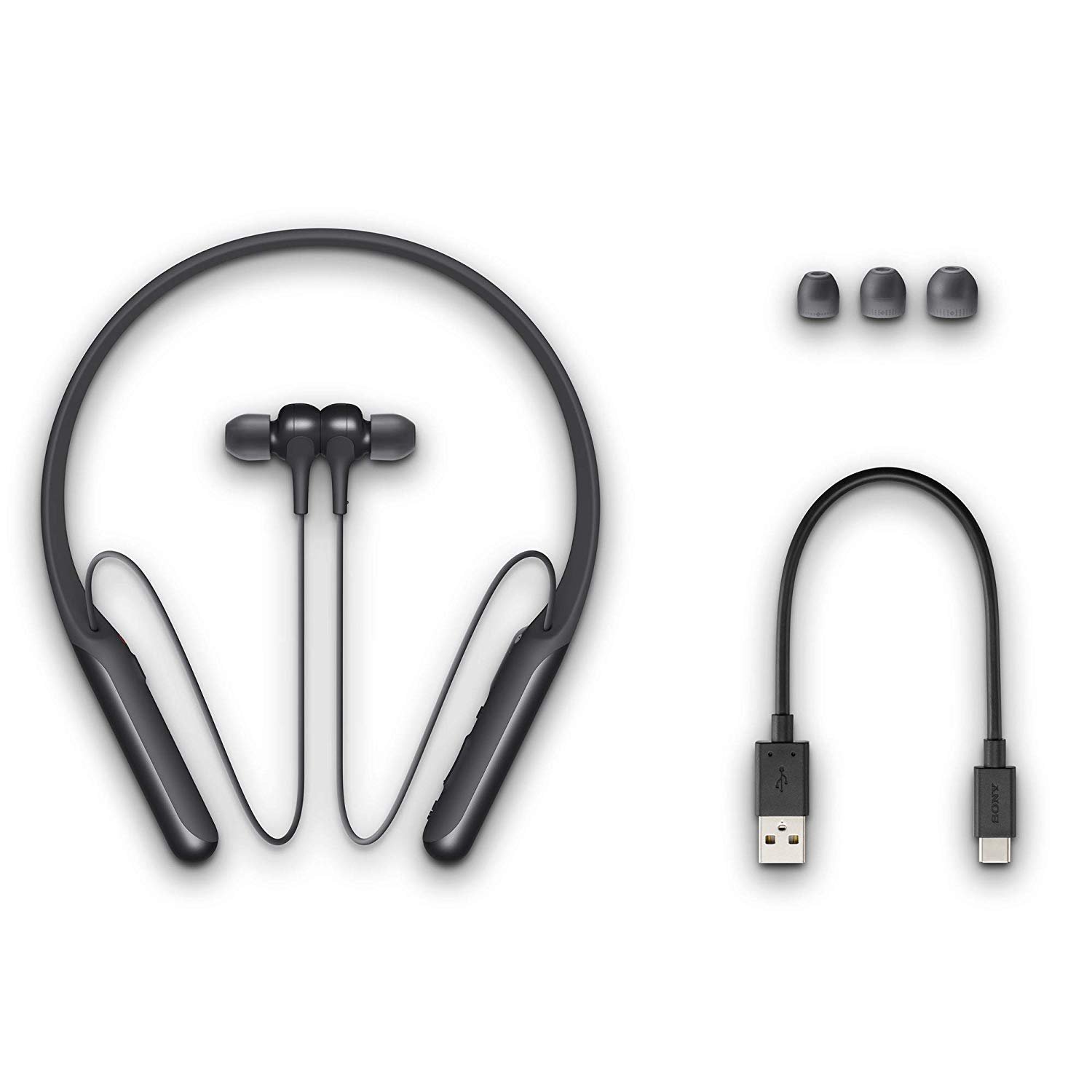 Sony WI-C600N Wireless Bluetooth Digital Noise-Cancelling In-Ear Neck Band Headphones with Magnetic Earbuds, Tangle Free Cord, Voice Assistant, Headset with Mic for phone calls - (Black)