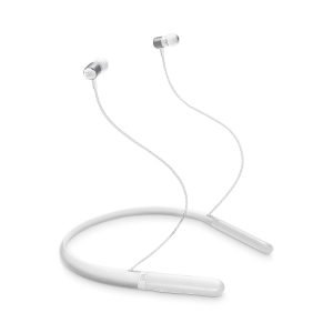 JBL LIVE200BT Wireless in-Ear Neckband Headphones with Three-Button Remote and Microphone (White)