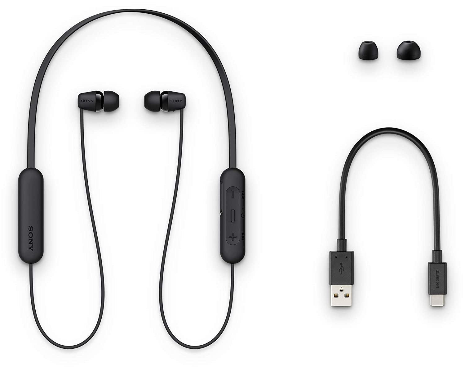 Sony WI-C200 Wireless In-Ear Headphones with 15 Hours Battery Life, Quick Charge, Magnetic Earbuds for Tangle Free Carrying, Metallic Finish, Bluetooth ver. 5.0, Headset with mic for phone calls (Black) - Image 5