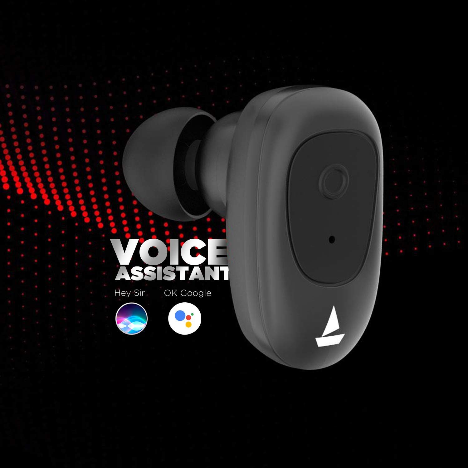 boAt Airdopes 200 True Wireless Bluetooth Earphone with Mic, Bluetooth V5.0, Play-time of up to 12 Hours, IPX4 rated resistance, Immersive audio, Black - Image 3