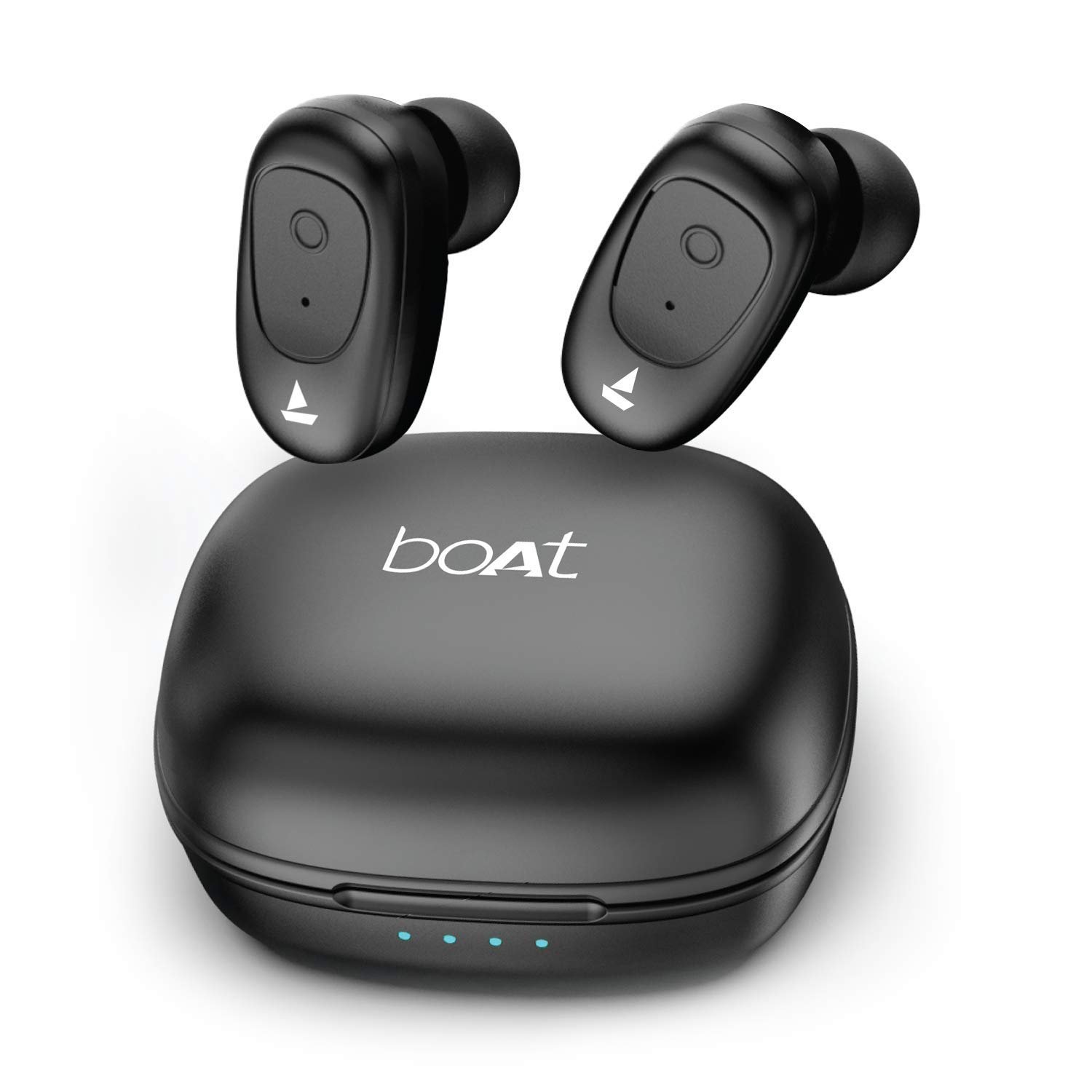 boAt Airdopes 200 True Wireless Bluetooth Earphone with Mic, Bluetooth V5.0, Play-time of up to 12 Hours, IPX4 rated resistance, Immersive audio, Black
