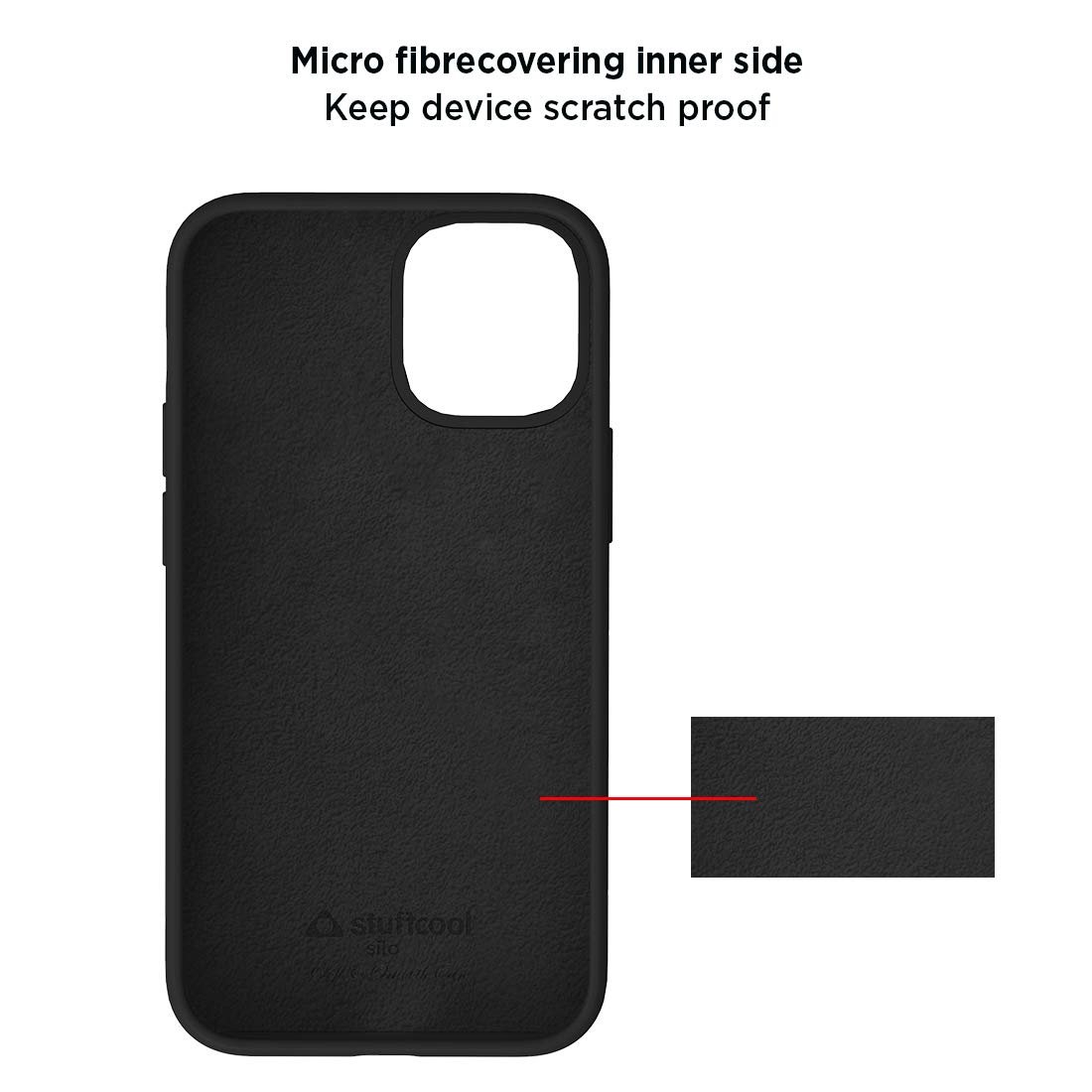 Stuffcool Silo Soft Mobile Case for Apple iPhone 12 Mini, Black - Image 7