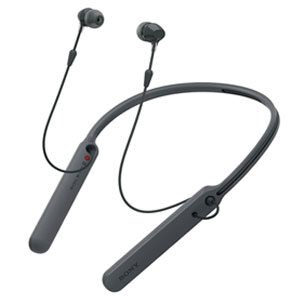Sony WI-C400 Wireless Bluetooth in-Ear Neck Band Headphones with 20 Hours Battery Life, Light Weight, Headset with mic for Phone Calls, Vibration Notification, Tangle Free Cable - (Black)