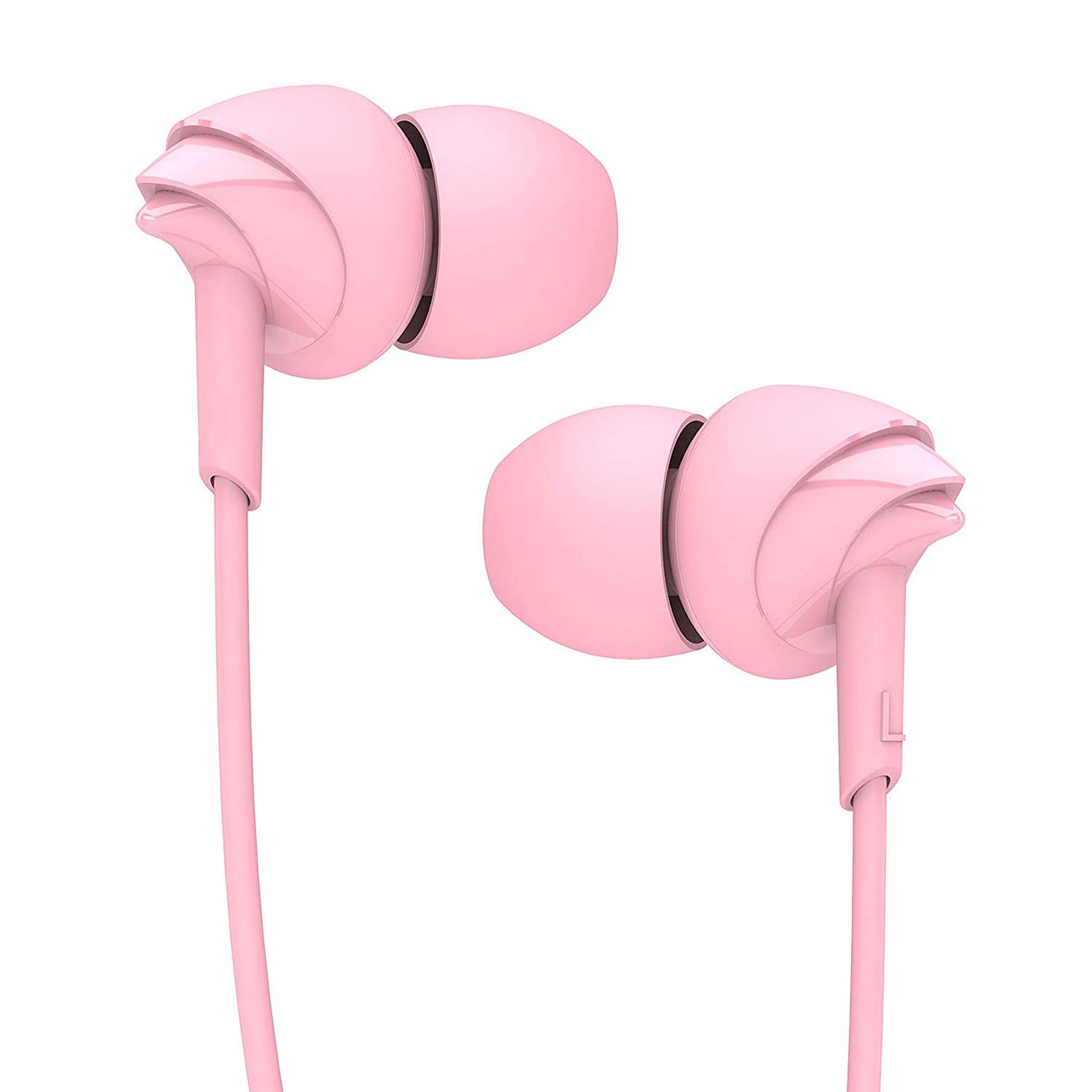 boAt BassHeads 100 In-Ear Wired Earphones With Super Extra Bass, In-line Mic, Hawk Inspired Design and Perfect Length Cable, Pink