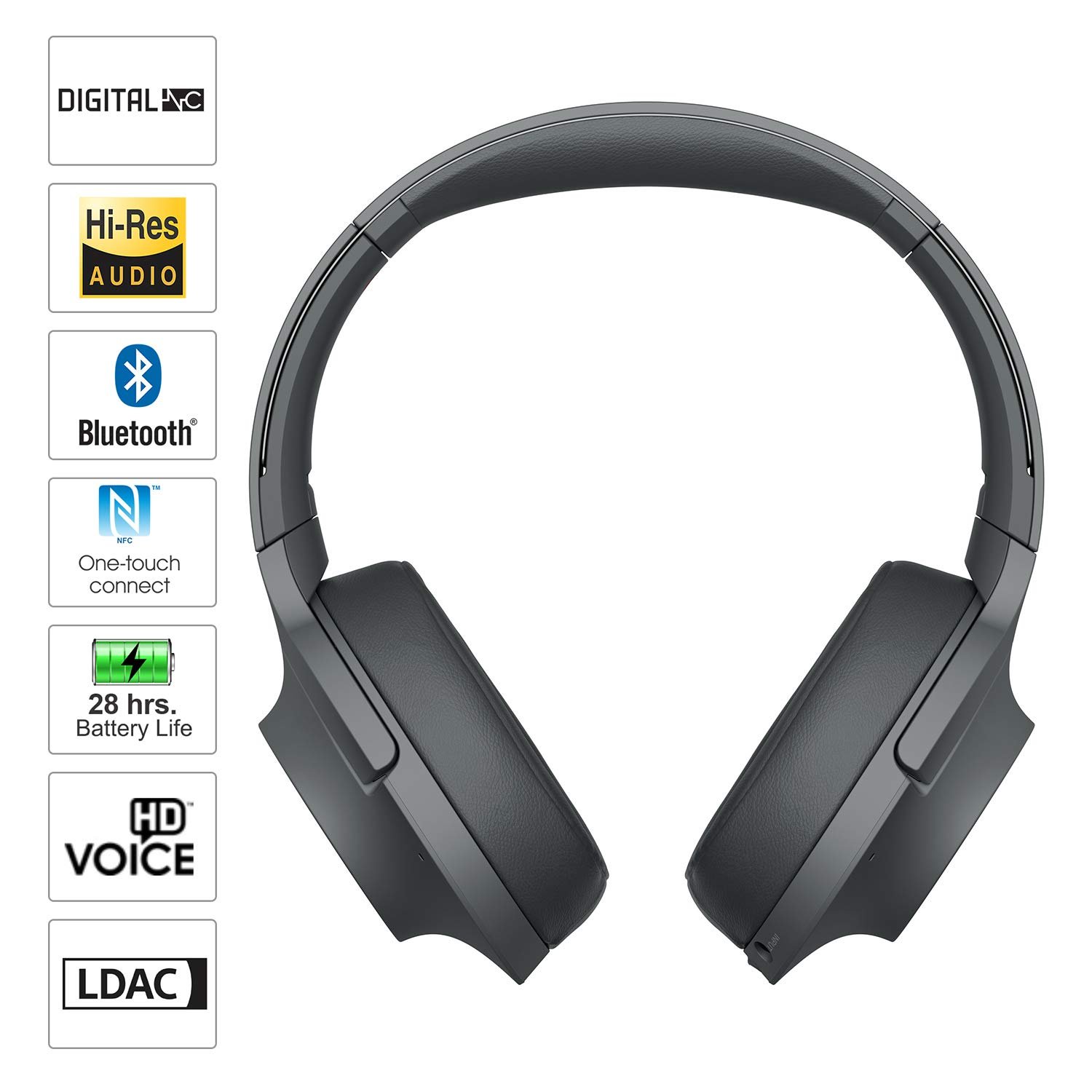 Sony WH-H900N Bluetooth Stereo Wireless Headphone, Black - Image 2