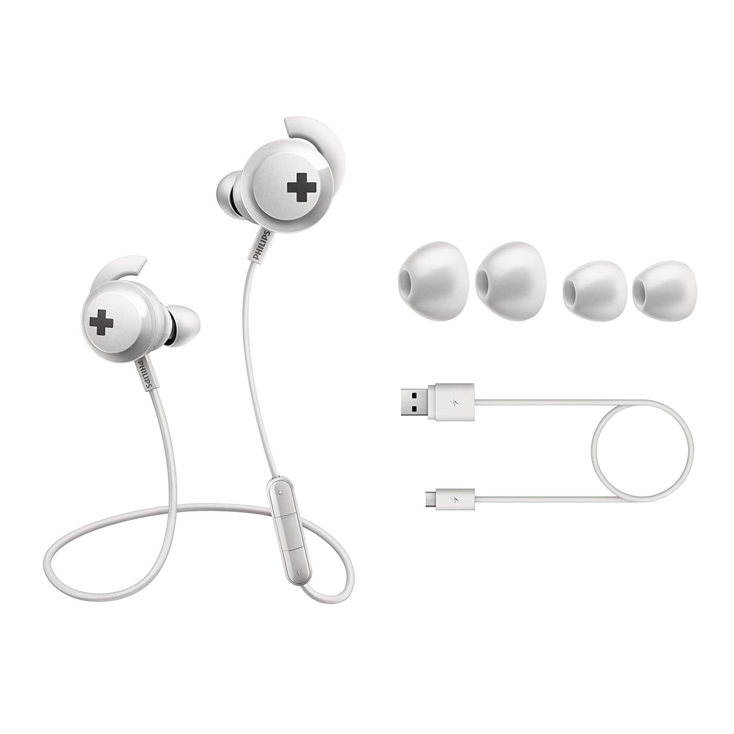 Philips BASS+ SHB4305 Wireless Bluetooth Earphone, Upto 6 Hours of Playtime, in-line Mic, White - Image 2