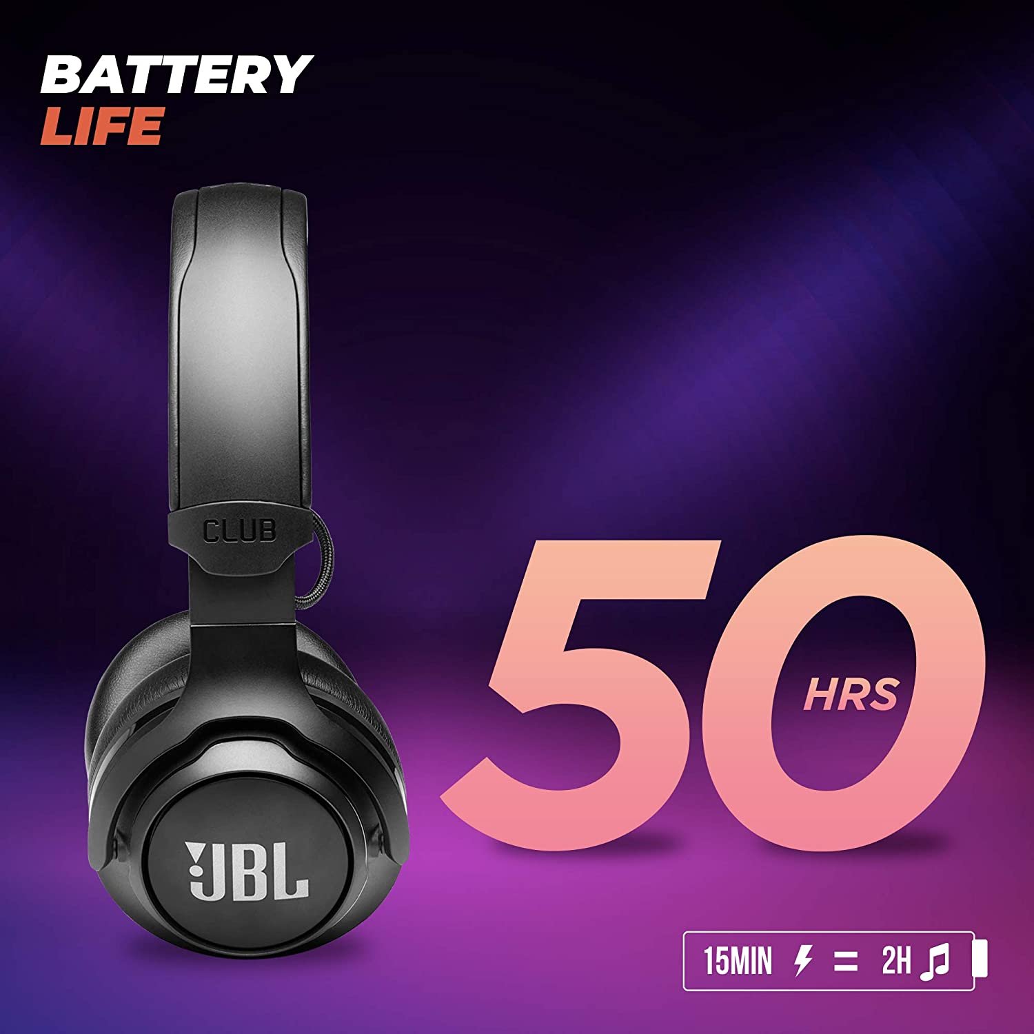 JBL Club 700BT Wireless On-Ear Headphone with 40mm Hi-Res Drivers and JBL Pro Quality Sound, 50 Hours Playtime, Built-in Alexa, Dual Mic, Ambient Aware & Talkthru Feature, Bluetooth 5.0 - Image 3