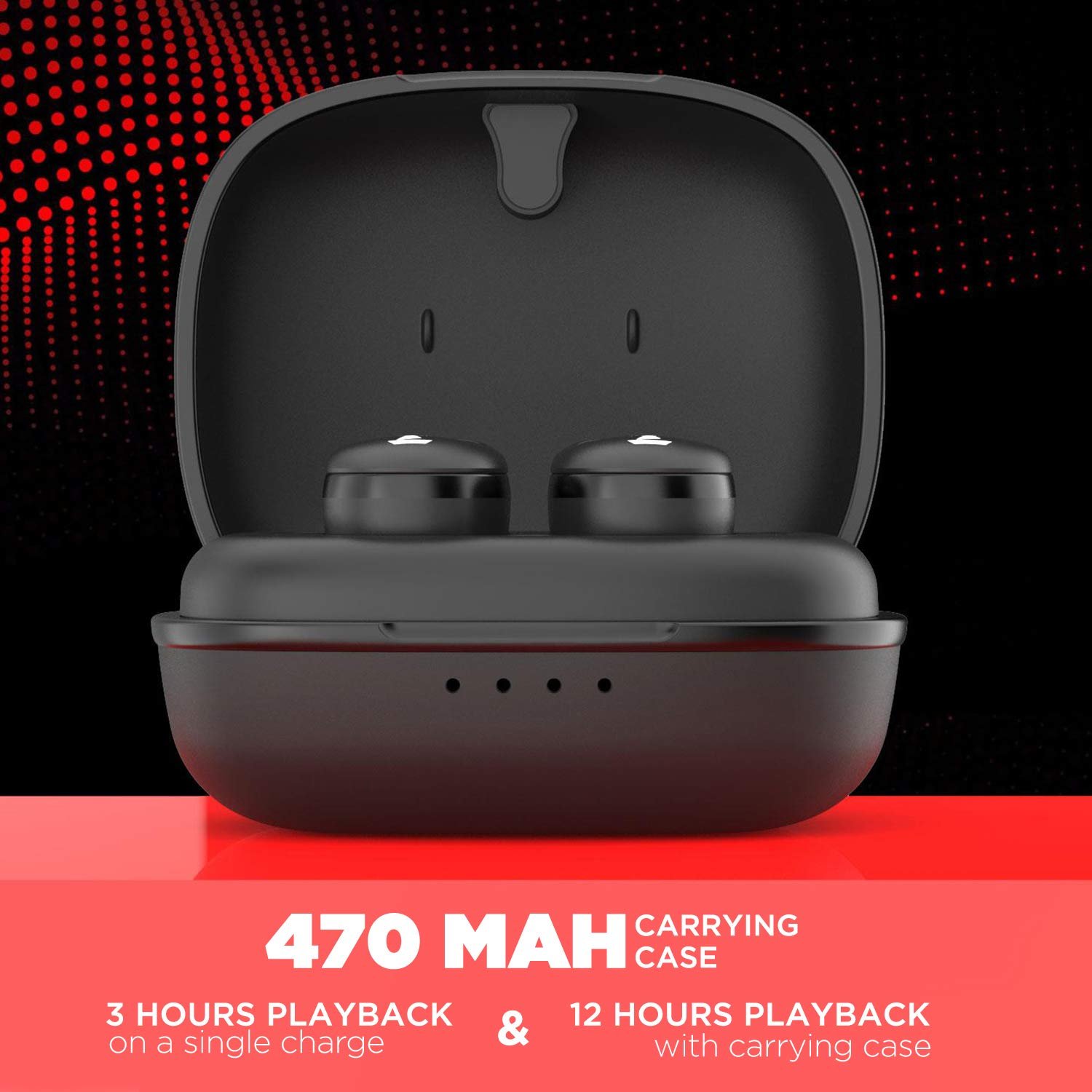 boAt Airdopes 200 True Wireless Bluetooth Earphone with Mic, Bluetooth V5.0, Play-time of up to 12 Hours, IPX4 rated resistance, Immersive audio, Black - Image 2