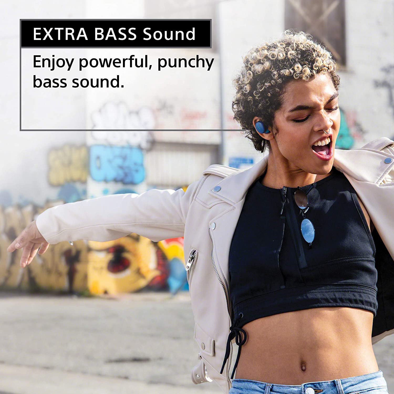 Sony WF-XB700 Truly Wireless Extra Bass Bluetooth Earbuds/Headphones, True Wireless Earbuds with Mic for Phone Calls, 18 Hours Battery Life, Quick Charge, BT Ver 5.0 (Blue) - Image 2