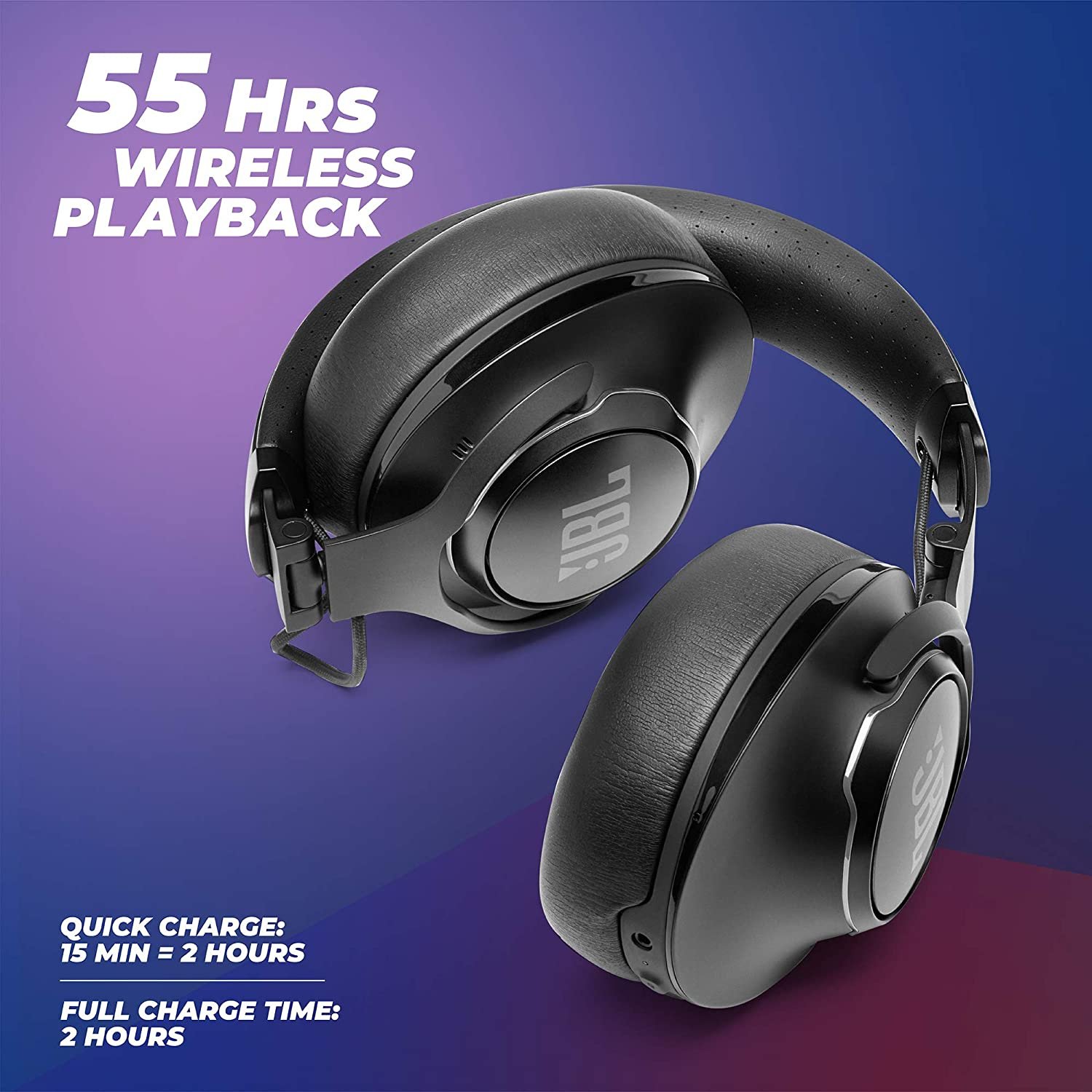 JBL Club 950NC Wireless Over-Ear Headphones with 40mm Hi-Res Drivers and JBL Pro Quality Sound, Adaptive Noise Cancellation, 55 Hours Playtime, Built-in Alexa, Ambient Aware & Talkthru, Bluetooth 5.0 - Image 4