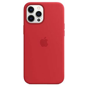 Apple iPhone 12 Pro Max Silicone Case with MagSafe - (PRODUCT)RED