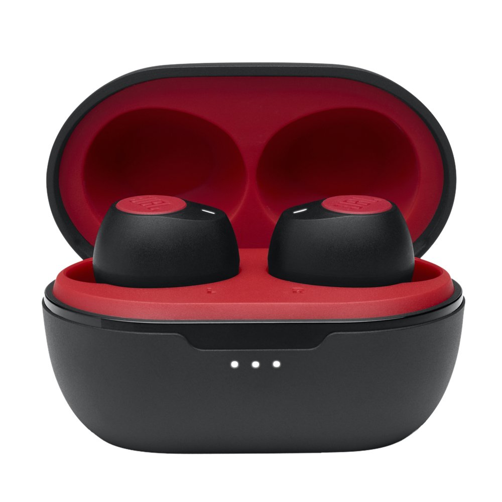 JBL T115TWS True Wireless Headphone with Built-in Mic, 21 Hours Combined Playtime, Dual Connect and Bluetooth 5.0 (Red) - Image 3