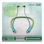 Reconnect Marvel Hulk Neckband Wireless Earphone, Sweat resistant, 8hrs playtime, Bluetooth, Multipairing tech, Magnetic earbuds- DBTE301 HK