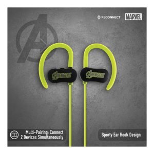 Reconnect Marvel Avengers Wireless Bluetooth Earphone, Water resistant, Ipx4, Siri/Alexa/GoogleOk compatible, Multipairing tech, Trendy Design - DBTE501 AV