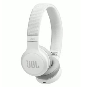 JBL Live 400BT Wireless On-Ear Voice Enabled Headphones with Alexa (White)