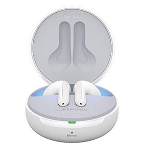 LG HBS-FN7 Wireless Earbuds, White, 99 % Bacteria Free, IPX4 Water Resistance, Active Noise Cancellation