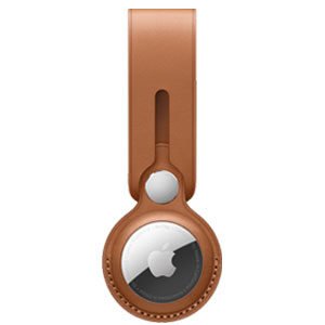 Apple AirTag Leather Loop (Made With Specially Tanned French Leather, MX4A2ZM/A, Saddle Brown)
