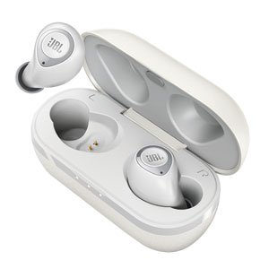JBL C100TWS Wireless Earbuds with Up to 5 Hours Playback, White