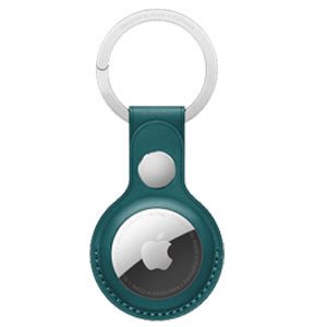 Apple AirTag Leather Key Ring (Crafted With Finest French Leather, MHJ23ZM/A, Baltic Blue)
